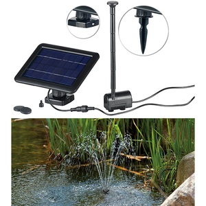 Royal Gardineer, Royal Gardineer Teich- und Springbrunnen-Pumpe mit 2-Watt-Solarpanel und Akkubetrieb, Teich- und Springbrunnen-Pumpe mit 2-Watt-Solarpanel und Akkubetrieb