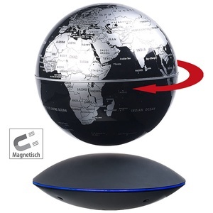 Infactory, infactory Freischwebender Globus mit beleuchteter Magnet-Schwebebasis, Ø 14 cm, Freischwebender Globus mit beleuchteter Magnet-Schwebebasis, Ø 14 cm