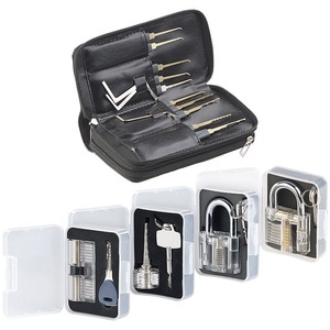 AGT, AGT Profi-Lockpicking-Set mit 32 Werkzeugen und 4 Übungsschlössern, Profi-Lockpicking-Set mit 32 Werkzeugen und 4 Übungsschlössern