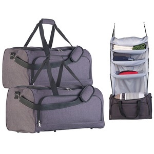 Xcase, Xcase 2er-Set faltbare Reisetaschen mit Wäsche-Organizer zum Aufhängen, 2er-Set faltbare Reisetaschen mit Wäsche-Organizer zum Aufhängen