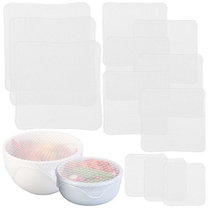 Rosenstein & Söhne, Rosenstein & Söhne 12er-Set wiederverwendbare Silikon-Frischhaltefolien, 3 Grössen, 12er-Set wiederverwendbare Silikon-Frischhaltefolien, 3 Größen