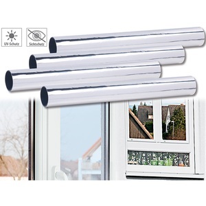Infactory, infactory 4er-Set Selbsthaftende Isolier-Spiegelfolie, Sicht-/UV-Schutz, 40 cm, 4er-Set Selbsthaftende Isolier-Spiegelfolie, Sicht-/UV-Schutz, 40 cm
