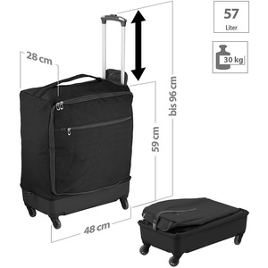 Xcase, Xcase Ultraleichter Reise-Trolley mit 57 Litern Volumen, bis 30 kg, 4 Rollen, Ultraleichter Reise-Trolley mit 57 Litern Volumen, bis 30 kg, 4 Rollen