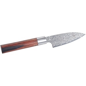 TokioKitchenWare, TokioKitchenWare Handgefertigtes Marken-Damast-Kochmesser mit 12-cm-Klinge, Handgefertigtes Marken-Damast-Kochmesser mit 12-cm-Klinge