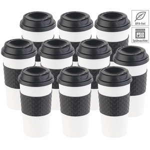 Pearl, Pearl 10er-Set Coffee-to-go-Becher, Deckel, 475 ml, doppelwandig, BPA-frei, 10er-Set Coffee-to-go-Becher, Deckel, 475 ml, doppelwandig, BPA-frei