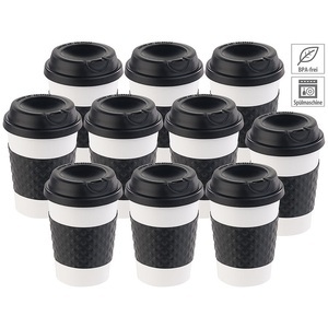 Pearl, Pearl 10er-Set Coffee-to-go-Becher, Deckel, 350 ml, doppelwandig, BPA-frei, 10er-Set Coffee-to-go-Becher, Deckel, 350 ml, doppelwandig, BPA-frei
