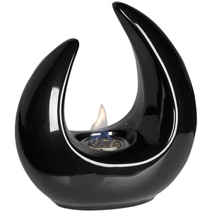 Carlo Milano, Carlo Milano Design-Deko-Tischfeuer für Bio-Ethanol, Keramikgehäuse, 53 ml, schwarz, Design-Deko-Tischfeuer für Bio-Ethanol, Keramikgehäuse, 53 ml, schwarz