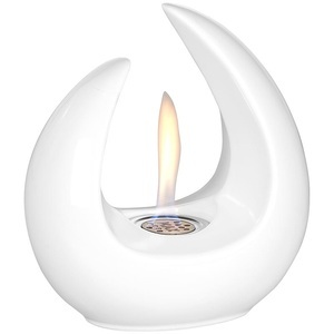 Carlo Milano, Carlo Milano Design-Deko-Tischfeuer für Bio-Ethanol, Keramikgehäuse, 53 ml, weiss, Design-Deko-Tischfeuer für Bio-Ethanol, Keramikgehäuse, 53 ml, weiss