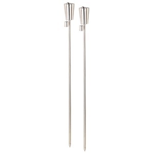 Carlo Milano, Carlo Milano Edelstahl-Gartenfackel "Amor" im 2er-Set, rostfrei, 280 ml, 110 cm, Edelstahl-Gartenfackel 