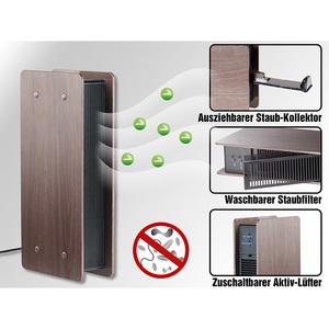 newgen medicals, newgen medicals Luftreiniger mit Ionisator und zuschaltbarem Lüfter, dunkle Holz-Optik, Luftreiniger mit Ionisator und zuschaltbarem Lüfter, dunkle Holz-Optik