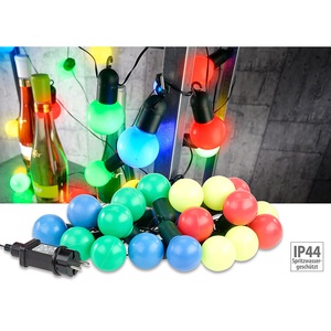 Lunartec, Lunartec 4-farbige LED-Lichterkette mit 20 Lämpchen, 1,2 Watt, 475 cm, IP44, 4-farbige LED-Lichterkette mit 20 Lämpchen, 1,2 Watt, 475 cm, IP44