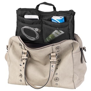 Xcase, Xcase Handtaschen-Organizer m. 13 Fächern, 29 x 17 x 8 cm, waschbar, schwarz, Handtaschen-Organizer m. 13 Fächern, 29 x 17 x 8 cm, waschbar, schwarz