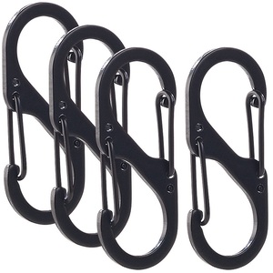 Lescars, Lescars 4er-Set Karabiner-S-Haken zur Befestigung von Kofferraum-Gepäcknetzen, 4er-Set Karabiner-S-Haken