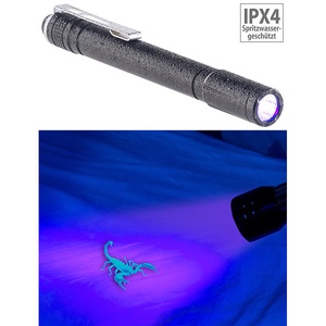 KryoLights, KryoLights Profi-Pen-Light mit UV-LED-Taschenlampe, 395 nm, Aluminium, IPX4, Profi-Pen-Light mit UV-LED-Taschenlampe, 395 nm, Aluminium, IPX4