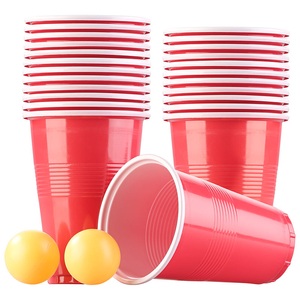 Infactory, infactory Trinkspiel-Set Bier Pong mit 24 Bechern (je 450 ml) und 2 Bällen, Trinkspiel-Set Bier Pong mit 24 Bechern (je 450 ml) und 2 Bällen