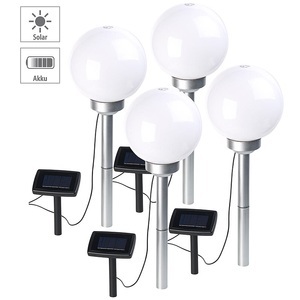 Lunartec, Lunartec 4er-Set Solar-LED-Leuchtkugeln, rotierender Effekt, Erdspiess, Ø 20 cm, 4er-Set Solar-LED-Leuchtkugeln, rotierender Effekt, Erdspieß, Ø 20 cm