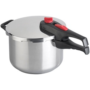 Rosenstein & Söhne, Rosenstein & Söhne Edelstahl-Schnellkochtopf mit 2-stufigem Druckregler bis 90 kPa, 6 l, Edelstahl-Schnellkochtopf mit 2-stufigem Druckregler bis 90 kPa, 6 l