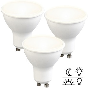 Luminea, Luminea 3er-Set LED-Spot GU10, Lichtsensor, warmweiss 3000 K, 5 Watt, 300 Lumen, 3er-Set LED-Spot GU10, Lichtsensor, warmweiß 3000 K, 5 Watt, 300 Lumen