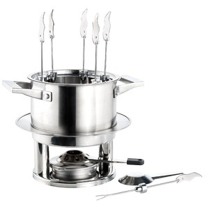Rosenstein & Söhne, Rosenstein & Söhne Edelstahl-Fondue-Set für 6 Personen, Edelstahl-Fondue-Set für 6 Personen