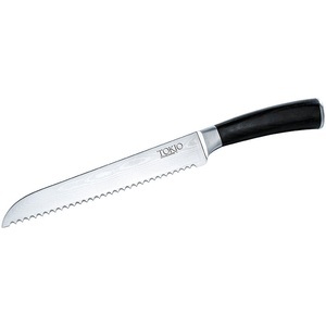 TokioKitchenWare, TokioKitchenWare Damast-Brotmesser mit 19,5 cm Klinge, Damast-Brotmesser mit 19,5 cm Klinge