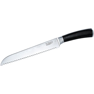 TokioKitchenWare, TokioKitchenWare Damast-Brotmesser mit 19,5 cm Klinge, Damast-Brotmesser mit 19,5 cm Klinge