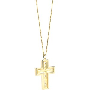 undefined, Halskette "Kreuz" mit 23 Karat Blattgold, Halskette 