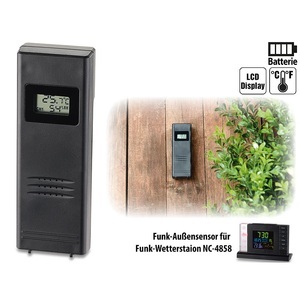 Infactory, infactory Funk-Aussensensor für Funk-Wetterstation FWS-310, mit LCD-Display, Funk-Außensensor für Funk-Wetterstation FWS-310, mit LCD-Display