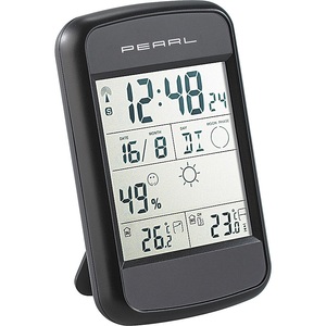 Pearl, Pearl Digitale Wetterstation FWS-90 mit Funkuhr, Weckalarm & Wetterprognose, Digitale Wetterstation FWS-90 mit Funkuhr, Weckalarm & Wetterprognose