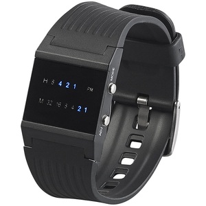 St. Leonhard, St. Leonhard Binär-Armbanduhr "Future Line" mit blauer Anzeige, für Herren, Binär-Armbanduhr 