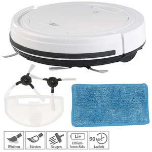 Sichler Haushaltsgeräte, Staubsauger-Roboter mit Bürst- und Wisch-Funktion, Filter, 1.500 mAh / Saugroboter