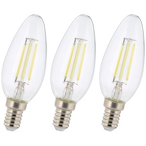Luminea, Luminea 3er-Set LED-Filament-Kerzen, B35, E14, 470 Lumen, 4 Watt, 6500 K, 3er-Set LED-Filament-Kerzen, B35, E14, 470 Lumen, 4 Watt, 6500 K
