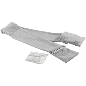 Infactory, infactory Grauer Fleece-Schal mit 3 Wärmespeicher-Kissen, Grauer Fleece-Schal mit 3 Wärmespeicher-Kissen