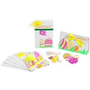 Your design, Your Design Osterkarten-Bastelset für 5 Karten mit Umschlag, Osterkarten-Bastelset für 5 Karten mit Umschlag
