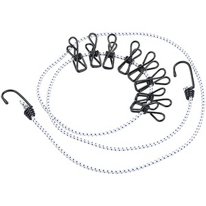 Pearl, Pearl Flexible Wäscheleine mit 8 beschichteten Klammern, 170-210cm, Flexible Wäscheleine mit 8 beschichteten Klammern, 170-210cm