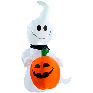 Infactory, infactory Selbstaufblasender Halloween-Geist mit Beleuchtung, 120 cm hoch, Selbstaufblasender Halloween-Geist mit Beleuchtung, 120 cm hoch