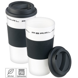 Pearl, Pearl 2er-Set Coffee-to-go-Becher mit Deckel, 475 ml, doppelwandig, BPA-frei, 2er-Set Coffee-to-go-Becher mit Deckel, 475 ml, doppelwandig, BPA-frei