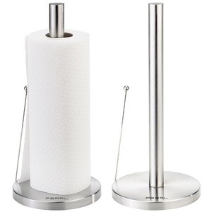 Pearl, Pearl 2er-Set Küchenrollen-Halter aus Edelstahl mit praktischem Abroll-Stopp, 2er-Set Küchenrollen-Halter aus Edelstahl mit praktischem Abroll-Stopp