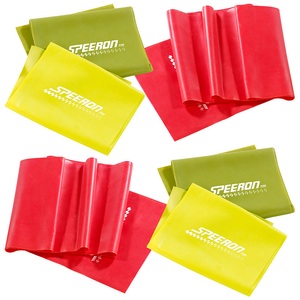 Speeron, Speeron 6er-Set Widerstandsbänder aus Latex, 3 Stärken, je 1,5 m Länge, 6er-Set Widerstandsbänder aus Latex, 3 Stärken, je 1,5 m Länge