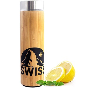 undefined, Swiss Bambus Isolierkanne mit herausnehmbarem Teesieb aus Edelstahl, Bambus Isolierkanne mit herausnehmbarem Teesieb aus Edelstahl