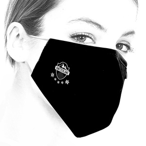 undefined, Mund- und Nasenschutz-Stoff-Maske, waschbar, 100% Baumwolle, schwarz / Mundschutz