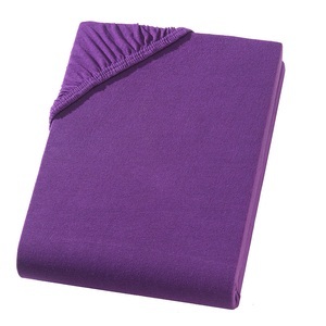 undefined, Einzelbett Qualitäts-Jersey Fixleintuch, aubergine