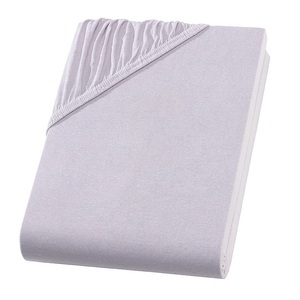 undefined, Doppelbett Qualitäts-Jersey Fixleintuch, silber