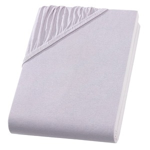 undefined, PREMIUM Jersey Topper für Boxspringbett, silber, PREMIUM Jersey Fixleintuch für Boxspringbett-Topper, silber