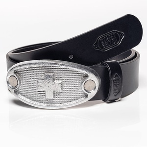 undefined, Logobelt, Gürtel, Schweizer Kreuz Fire silber, Gurtlänge 100cm / Geschenk Herren, Logobelt, Gürtel, Schweizer Kreuz Fire silber, Gurtlänge 100cm