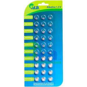tka Köbele Akkutechnik, tka Köbele Akkutechnik Knopfzellen, 30er-Sparpaket,LR41/ LR43/ LR44/ LR621/ LR626/ LR1130, Knopfzellen, 30er-Sparpaket,LR41/ LR43/ LR44/ LR621/ LR626/ LR1130