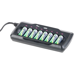 tka Köbele Akkutechnik, tka Köbele Akkutechnik Ladegerät für 8 AA- & AAA-Akkus, mit Kontroll-LEDs & Sicherheits-Timer, Ladegerät für 8 AA- & AAA-Akkus, mit Kontroll-LEDs & Sicherheits-Timer