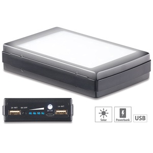 revolt, revolt 2in1-Solar-Powerbank mit Campingleuchte, 11.000 mAh, 20 LEDs, 240 lm, 2in1-Solar-Powerbank mit Campingleuchte, 11.000 mAh, 20 LEDs, 240 lm