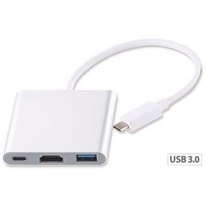 Callstel, Callstel USB-C-Multiport-Adapter auf USB-A- & HDMI-Port, USB Power Delivery, USB-C-Multiport-Adapter auf USB-A- & HDMI-Port, USB Power Delivery