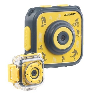 Somikon, Somikon Kinder-HD-Actioncam mit Unterwasser-Gehäuse & 6 virtuellen Foto-Rahmen, Kinder-HD-Actioncam mit Unterwasser-Gehäuse & 6 virtuellen Foto-Rahmen