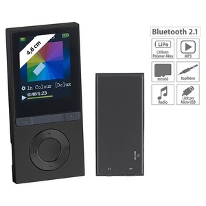 Auvisio, auvisio MP3-Player V3 mit UKW-Radio & E-Book-Reader, microSD, Bluetooth 2.1, MP3-Player V3 mit UKW-Radio & E-Book-Reader, microSD, Bluetooth 2.1